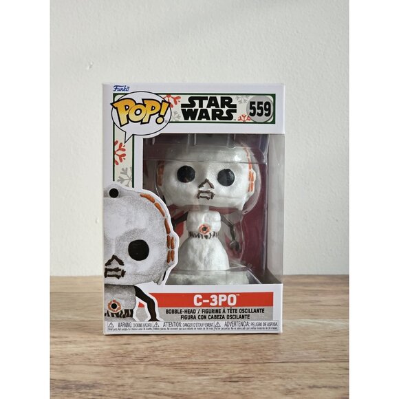 Funko Pop! C-3PO Christmas Bobble Head Figure #559 - Picture 1 of 8